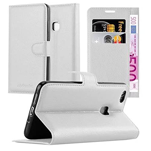 Cadorabo Funda Libro para Huawei P10 Lite en Blanco ÁRTICO - Cubierta Proteccíon con Cierre Magnético, Tarjetero y Función de Suporte - Etui Case Cover Carcasa