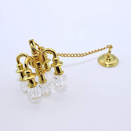 Golden Dollhouse Candlestick Scene Heimwerken Toys...