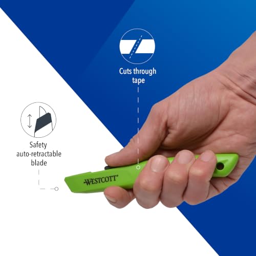 Image of Westcott 17519 Full-Size Ceramic Blade Box Cutter, Retractable Utility Knife
