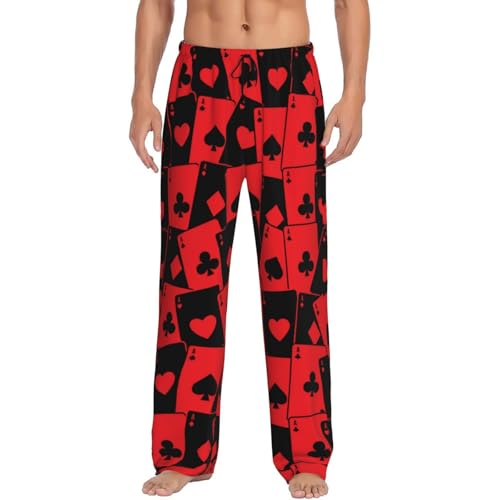 Playing Cards Mens Pj Pants,Soft Men Lounge Pants,Mens Pajama Pants Bottoms,Sleep Pants For Men4