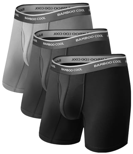 Image of BAMBOO COOL Breathable Men's Underwear Modern Multipack Comfortsoft Moisture-Wicking Boxer Briefs 6 Pack