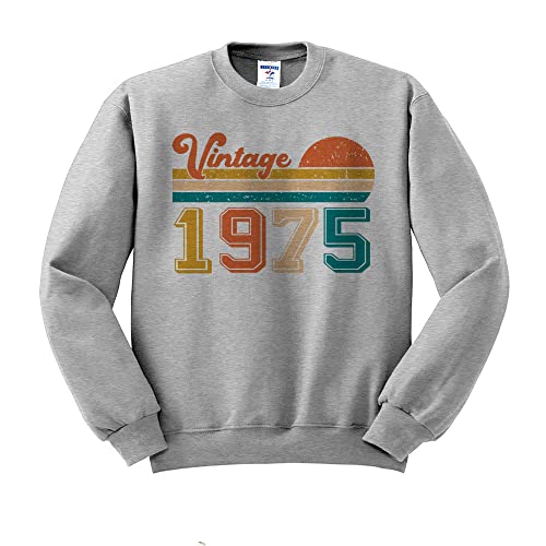Amazon.com: Vintage 1975 Sweatshirt Unisex Small Grey : Clothing
