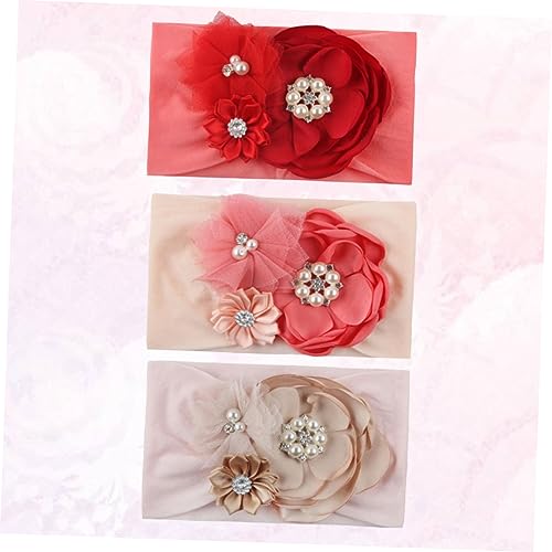 Abaodam 3 Pecas adereços para fotos de bebê coisas de bebe coisas para bebe tiara de bebe faixa de c