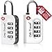 Produktbild Reiseschlöss 4-stelliges DIEBSTAHLSICHERES TITAN TSA-Zahlenschloss für Gepäck Koffer und Reisen  Strapazierfähig l  Reisezubehör für Koffer, Gepäck, Tasche, Rucksack, Spind (2 Stck, Silber)