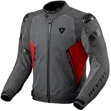 REVIT! Mens Control Air H2O Urban Sport Motorcycle Jacket Grey/Red - Large