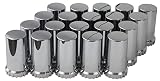 KASONG 33mm Chrome ABS Plastic Cylindrical Screw on Lug Nut Covers Caps with Flange for Semi Truck (20)