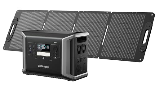 Dabbsson ポータブル電源 DBS1400Pro+120Wソーラーパネルセット1382Wh 120Wソーラーパネル 先端なガラス繊維素材 電気自動車用半固体リン酸鉄リチウムイオンバッテリー 最大11364まで容量拡張可能 AC出力(2400W瞬間最大