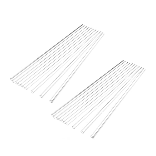 AIMALL Borosilicate Glass Tubes, 10/20 Pcs Set, 7.87 Inches Long and 0.4 Inches Diameter, 0.28 Inches Thick Wall, High Durability for Lab Use