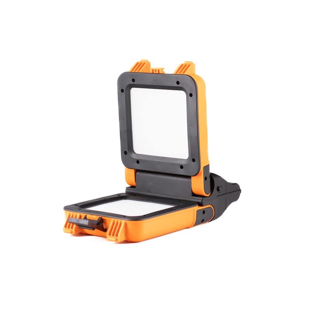 Vaunt White 20W Rechargeable Led Folding Work Light, 200 Lumens, Cordless Adjustable Dual Site Floodlight, Camping Lights Outdoor Security Light For Yard, Emergency, Fishing, Hiking