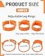 LEEQBCR 100 PCS 1-100 GeflüGel FußRinge BrieftaubenfußRing KleingeflüGel Klemmringe HäHnchen Beinringe Taubenring,für Enten Küken Huhn Meertauben Gans Wildgeflügel Pute, orange, verstellbar