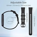 aceyoon 2 sztuki silikonowych bransoletek do Huawei Band 8 9, regulowany, sportowy pasek zastępczy, kompatybilny z Huawei Band 9 8, Große, Silikon, Brak kamienia szlachetnego