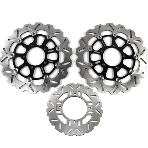 Rotors de frein avant-arrière ZZR1400 2006 en acier haute résistance noir