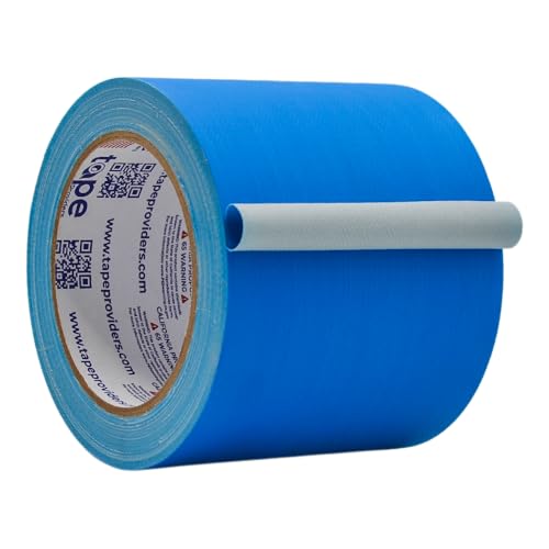 Image of WOD GTC12 Gaffer Tape, Light Blue Low Gloss Finish Film, 4 inch x 60 ft. (Pack of 12) Residue Free, Non Reflective Cloth Fabric, Secure Cords, Water Resistant, Photography, Filming Backdrop
