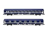 Échelle N (1/160) SNCF, ensemble de 2 unités T2, bleu avec logo nouille, ep. IV-V