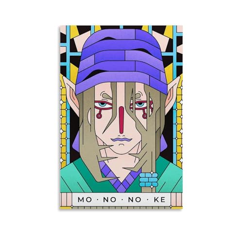 URAUIH Mononoke - Póster de anime para dormitorio, sala de estar, pared, 60 x 90 cm, estilo sin marco