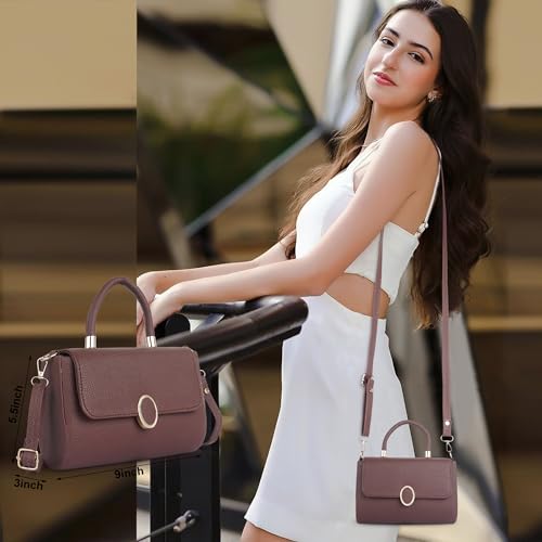 Image of Synthetic Leather Casual Classy Top Handle Handheld Crossbody Travel Side Sling Bag For Women