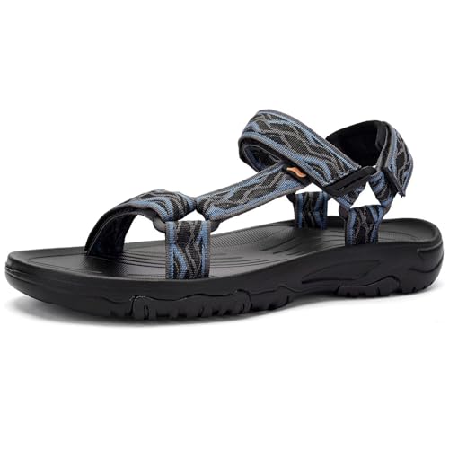 YOCCI Mens Sport Hiking Sandals with Arch Support Lightweight EVA Midsole Outdoor Beach Water Sandal