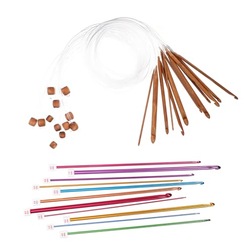 Kit crochet et aiguilles à tricoter pour pulls et bonnets fait main