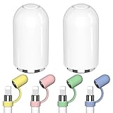 MACLE 対応Apple Pencil交換用キャップ 6点セット 対応アップルペンシル キャップ 第1世代 シリコンキャップ 紛失防止 タッチペン 充電端子用キャップ交換 マグネット式キャップ カバー 可愛い 純正と同じ磁力 対応iPad Pro/iPad 10世代 9 8 7 6 Air 3 Mini 5 タッチペン用キャップ予備 黄+粉+緑+藍色