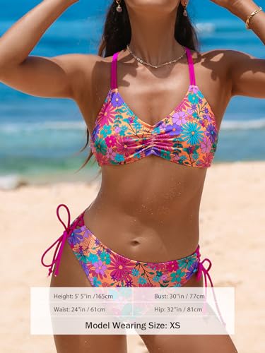 Image of CUPSHE Women's 2 Piece Bikini Set Back Braided Straps with Reversible Bottom