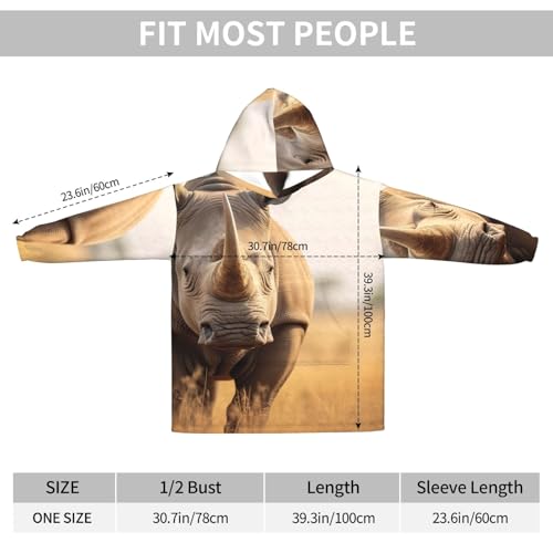 Couverture à capuche portable en flanelle imprimé animal sweat plaid - 4