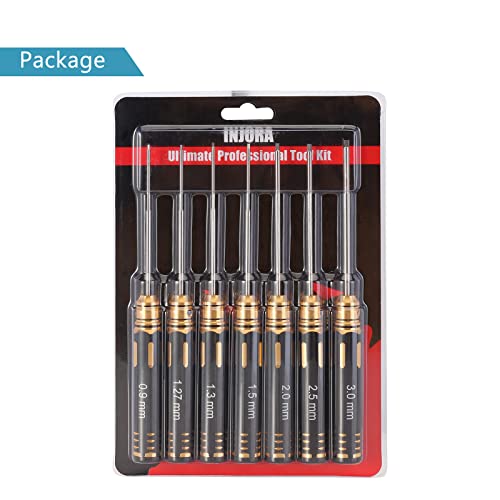 Injora TOOL-LSD39 Rc Hex Screw Driver Set-7Pcs Rc Car Tool Kit 0.9 thumb #6
