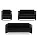 Produktbild Jet-Line Sidney Büromöbel Büroausstattung Couch-Set Kunstlederbezug schwarz Büro Office Sofa 3-Sitzer, 2-Sitzer, 1-Sitzer mit Chrom Füßen Modern