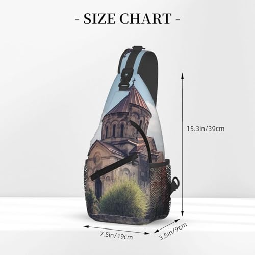 Mochila Sling Bandolera Negra para Senderismo y Uso Diario miniatura 2