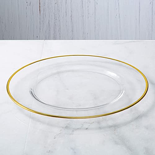 Platos Decorativos Dorados 13 in - Set de 8