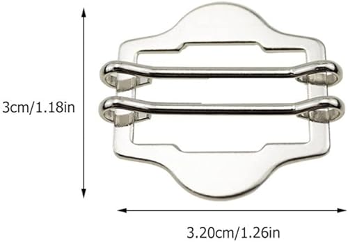 Miniatura 2 de EXCEART 10 Uds. Chaleco de traje de metal, Hebillas de cinturón de cintura para decoración de ropa de moda para chaquetas, abrigos y trajes de