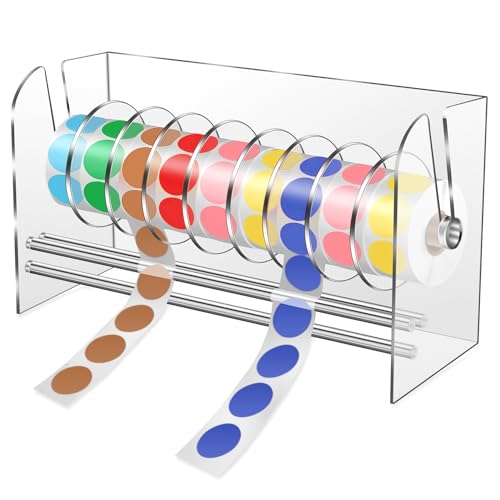 Distributeur de rouleau d'autocollants acrylique porte-étiquette