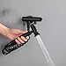 Black HandheldToilet Sprayer Dual Handle BathroomSprayer Set with Single Cold Water Wall Mounted Water Baby Cloth Diaper Sprayer with 1.5M Spring Hose