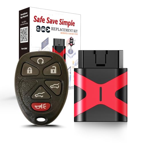 Simple Key Fob Keyless Entry Remote , Replacement for Chevy Traverse 2007-2016 Tahoe Suburban GMC Acadia Yukon Cadillac Escalade OUC60270 OUC60221 (6 Btn Simple Key Kit)