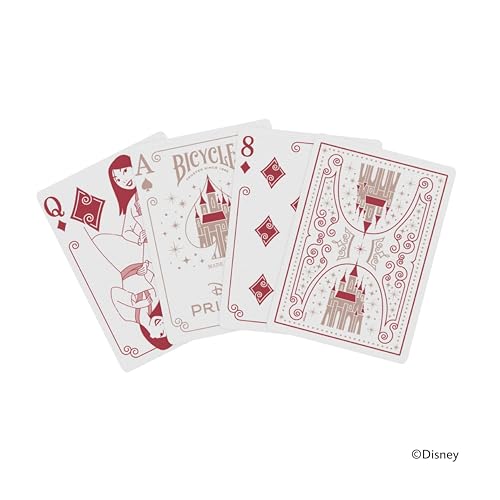 Image of Bicycle Disney Princess Special Edition Playing Cards - Collectible Deck of Cards for Kids Card Games Featuring Characters from Mulan, Hercules, Moana, Cinderella, Sleeping Beauty and More