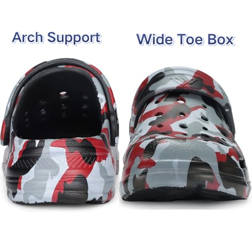 Image of Kids Tie Dye Garden Clogs for Boys Girls | Lightweight Slip-On Water Shoes with Arch Support