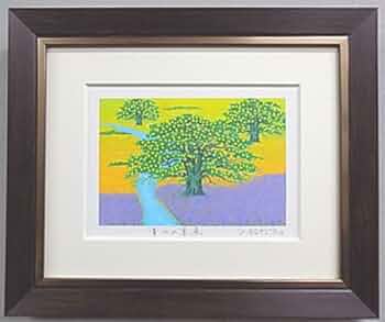 額縁付　DOODLES 版画 Amazon.co.jp: ☆トイレ風水☆吉岡浩太郎ミニサイズ版画【幸せの