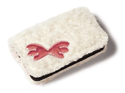Preisvergleich Produktbild Nici 39852 - Geldbeutel mit Flügeln Plüsch, 16 x 9,5 cm, Off-White