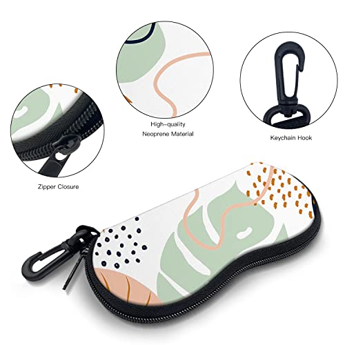 Image of Sunglasses Soft Case with Carabiner Ultra Light Neoprene Zipper Glasses Case