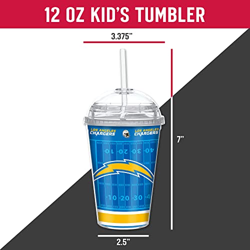 Image of Rico Industries NFL Football Rookie of The Year 12oz Acrylic Tumbler, Youth Tumbler with Swirly Straw
