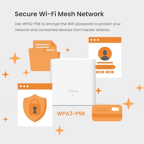 Image of Tenda Nova Mesh WiFi System MW5G - Covers up to 3500 sq.ft - AC1200 Whole Home WiFi Mesh System - Gigabit Mesh Router for 80 Devices - Dual-Band Mesh Network to Replace Router and Extender - 3-Pack