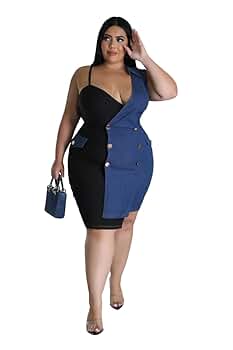 【タグ付き】rosso LEE balloon denim dress ブラック Amazon.com: Plus Size Sexy Two Tone Denim Black Blue Jean