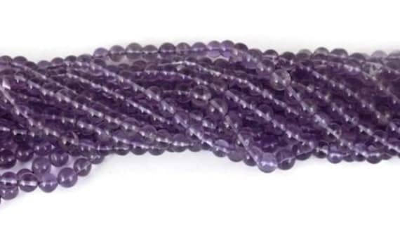 Perles en améthyste 5-6mm LKBEADS, rondelles lisses pour création bijoux et loisirs créatifs