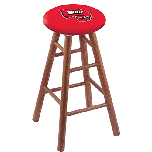 Holland Bar Stool Co. Oak Bar Stool in Medium Finish with Western Kentucky Seat by The