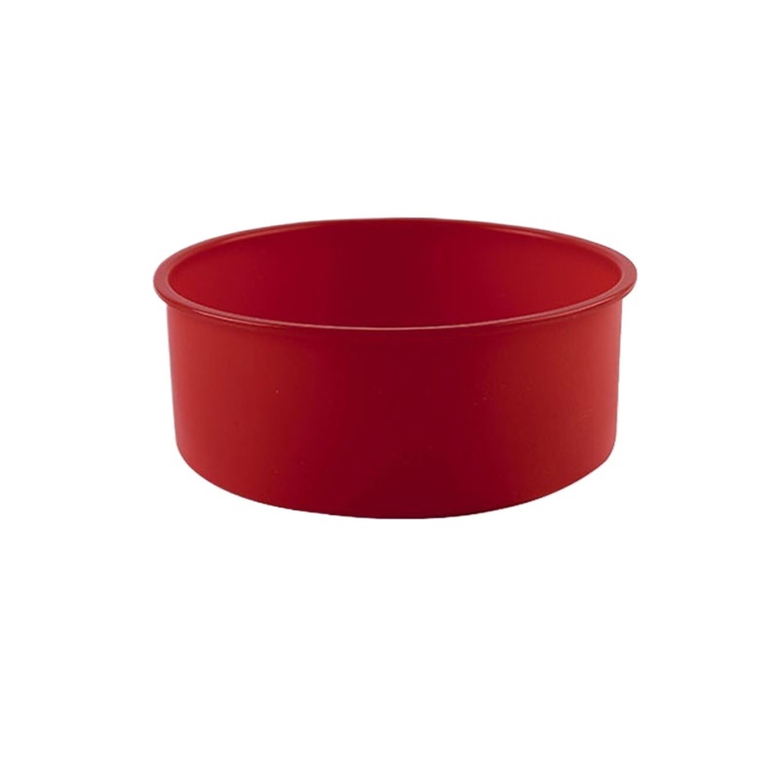 2 moldes redondos de silicona antiadherentes for hornear pasteles, fondant, cilíndricos, for repostería, utensilios cocina para Pasteles(Deep red,8 inch)