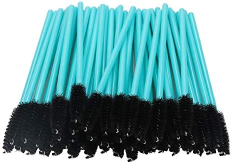 Mascara Wands, 300 Pack Disposable Lash Brushes for Eyelash Extensions Makeup Brush Bulk Tool Set, Blue/Black