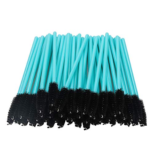 Mascara Wands, 300 Pack Disposable Lash Brushes for Eyelash Extensions Makeup Brush Bulk Tool Set, Blue/Black