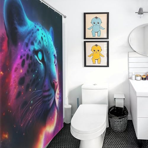 Rideau de douche léopard imperméable anti-moisissure et lavable pour douche - 3