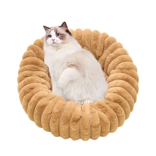 Mivpzisk Round Dog Bed,洗える丸型温かいペットソファ | 滑り止め室内屋外リビングオフィス旅行用ペットマット 寝室バルコニー床ホームケージ,屋内 屋外 旅行用