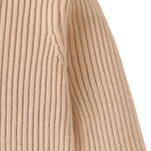 Girls Turtleneck Knit Sweater Relaxed Fit Drop Shoulder Pullover Kids Toddler 𝗥uffle Trim Sweater Loose Baby Coat Girl3