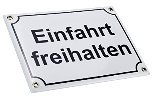 Interdiction de stationnement plaque en émail blanche anti UV - 2